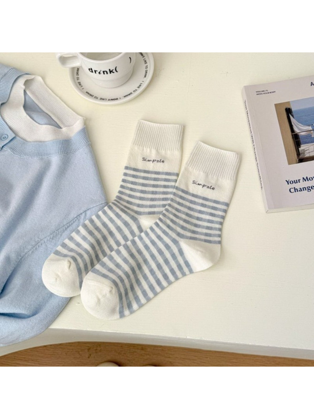 Rufia - Micro Dot Contrast Cuff Ankle Socks product image 4