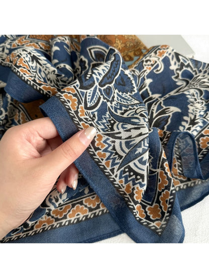 Scarvii - Vintage Paisley Print Styling Square Scarf