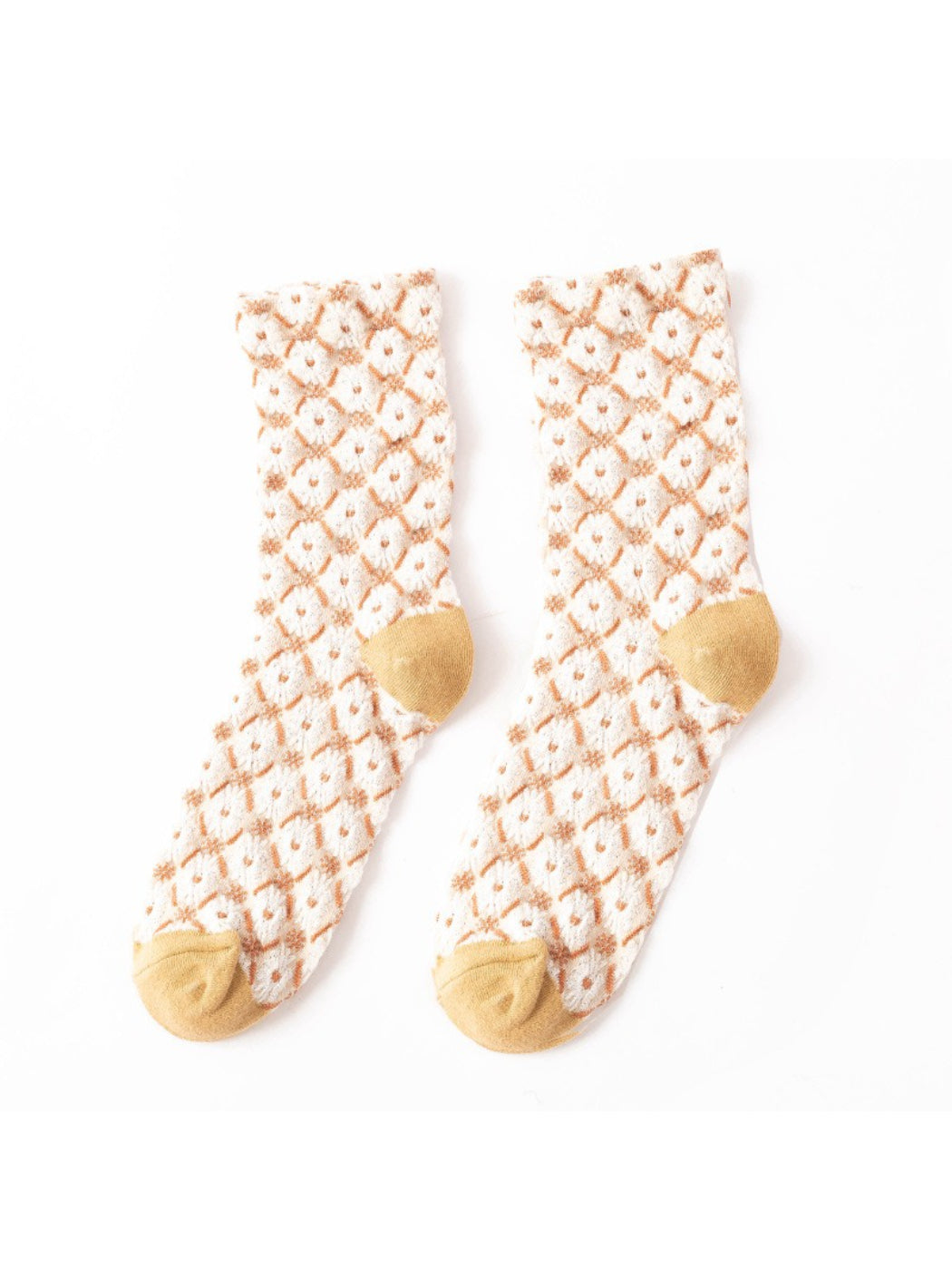 Rufia - Vintage Floral Grid Crew Socks product image 7