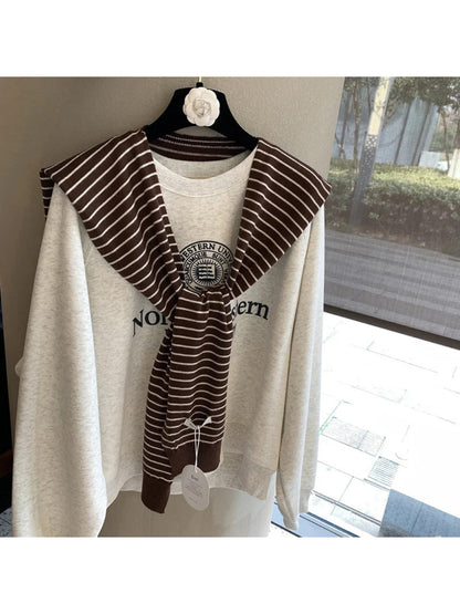 Scarvii - Horizontal Stripe scarf-style shoulder wrap