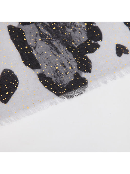 Scarvii - Heart Leopard Pattern Long Fashion Scarf