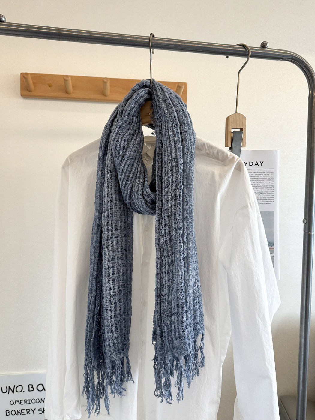 Scarvii - Fringed Crinkled Texture Scarf