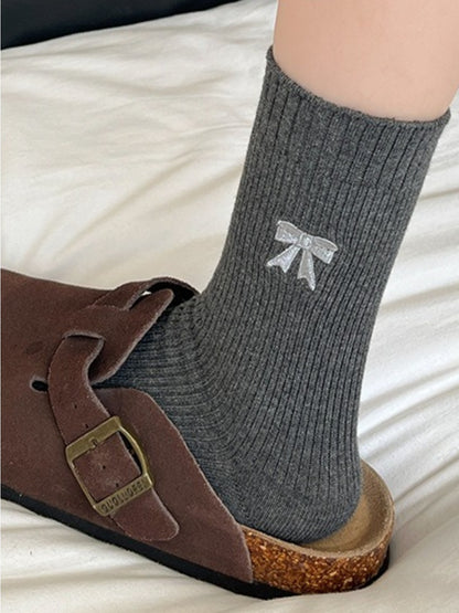 Rufia - Cute Winter Socks with Cartoon Bow Patterns