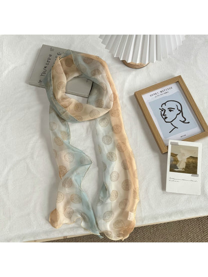 Scarvii - Gradient Sheer Simple Style Long Scarf
