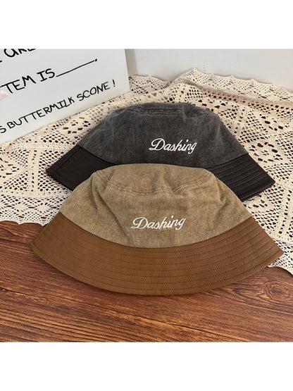 Haila - Embroidered Short Brim Round Crown Bucket Hat