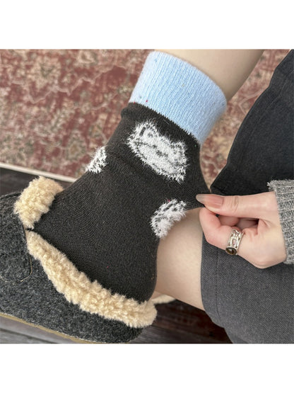 Rufia - Cute Bear & Stripe Knit Crew Socks product image 8