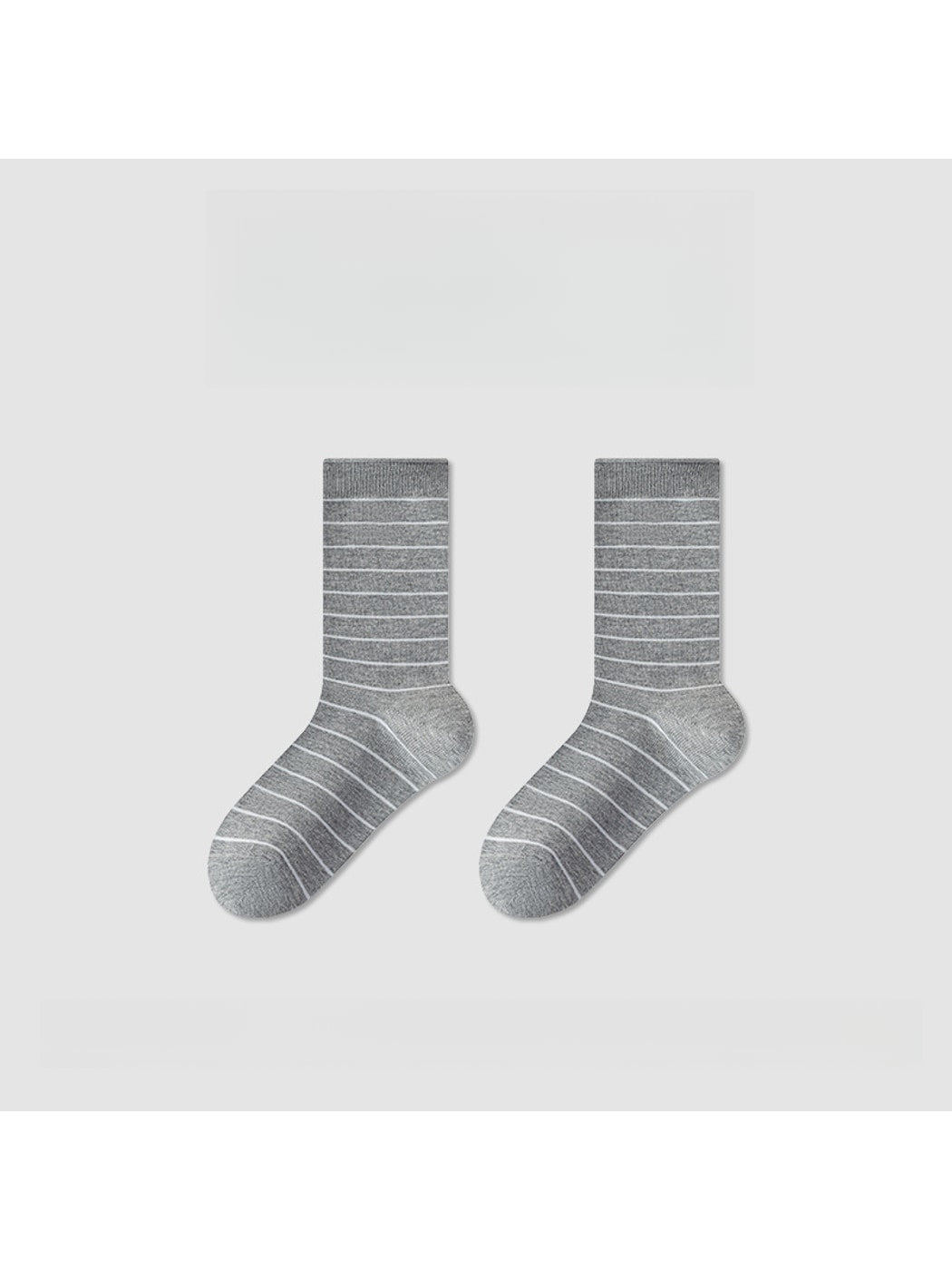 Rufia - Two-color Simple Line Pattern Crew Socks