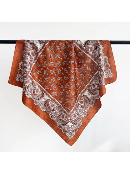 Scarvii - Paisley Print Square Scarf