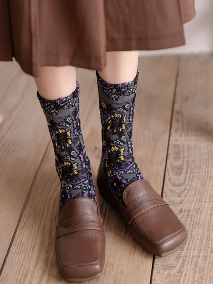 Rufia - Textured Bloom Cluster Socks