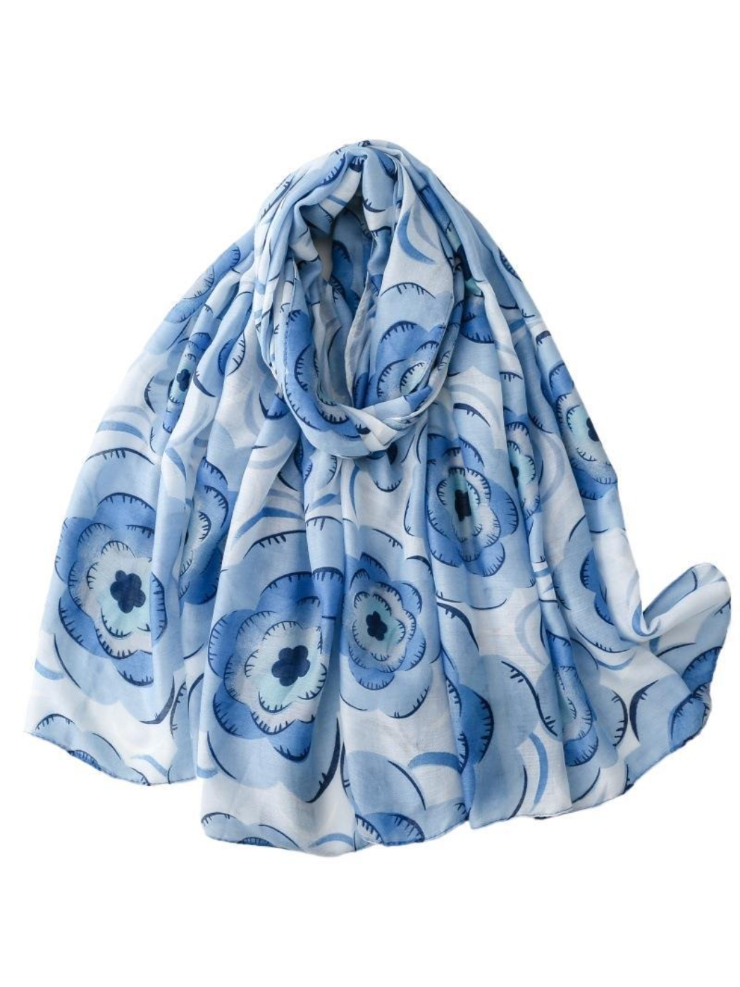 Scarvii - Abstract Bloom Lightweight Wrap Scarf