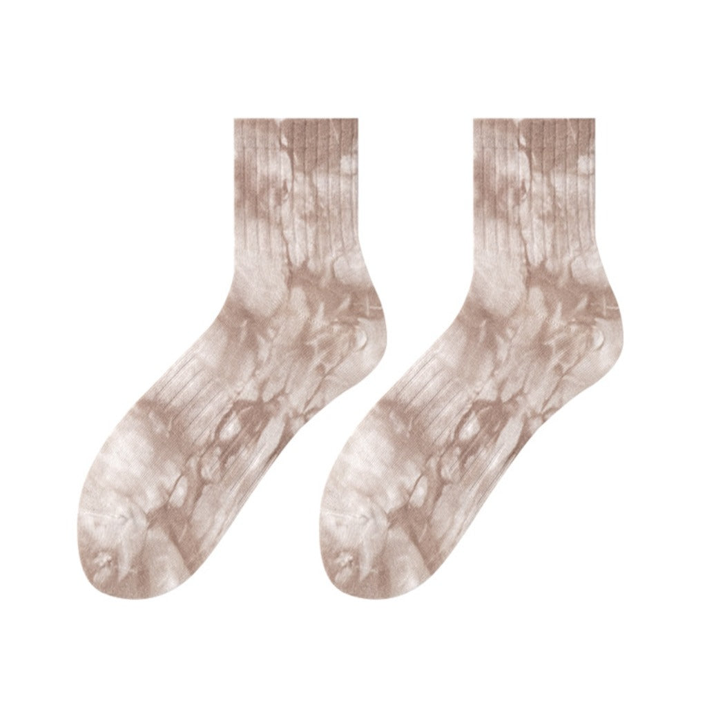 Rufia - Unisex Tie-Dye Mid-Calf Socks - Trendy & Comfort