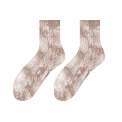 Rufia - Unisex Tie-Dye Mid-Calf Socks - Trendy & Comfort