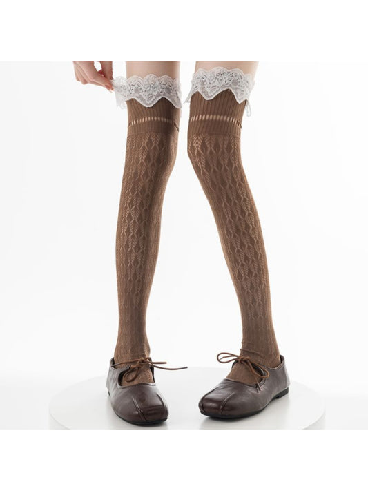 Rufia - Lace Trim Knee High Socks product image 2