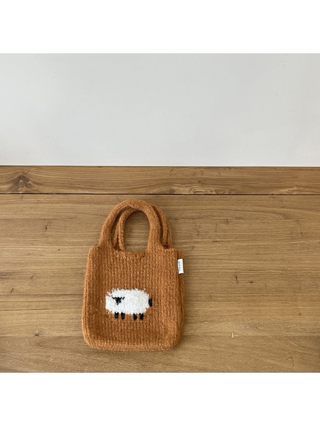 Cosbai - Sheep Motif Knit Tote Bag
