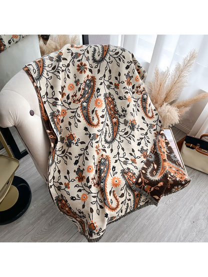 Scarvii - Double-Sided Paisley Print Scarf & Wrap