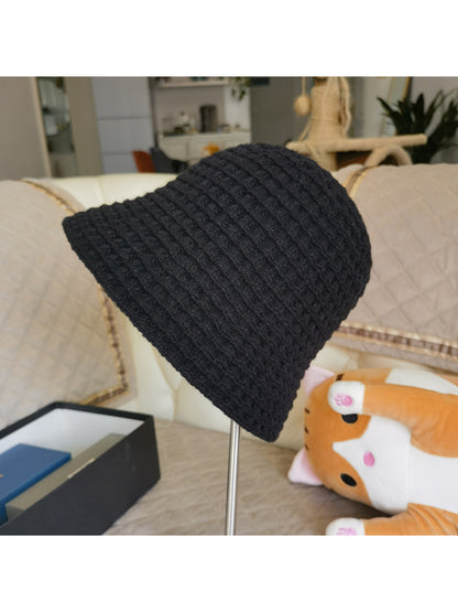 Haila - Waffle Texture Knit Bucket Hat