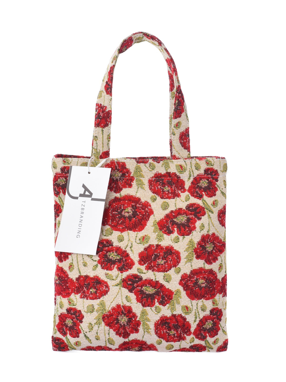 Cosbai - Vintage Colored Weave Floral Tote Bags