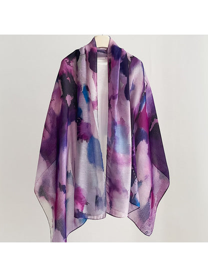 Scarvii - Vintage Floral Print Summer Wrap Scarf