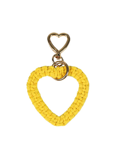 Koco Colorful Heart Woven Keychain with heart motif and woven texture