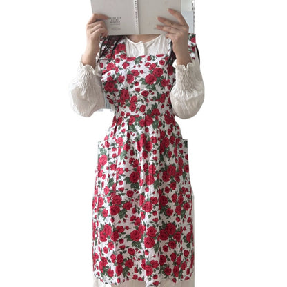 Apros - Floral Ruffle Apron - Sweet & Stylish