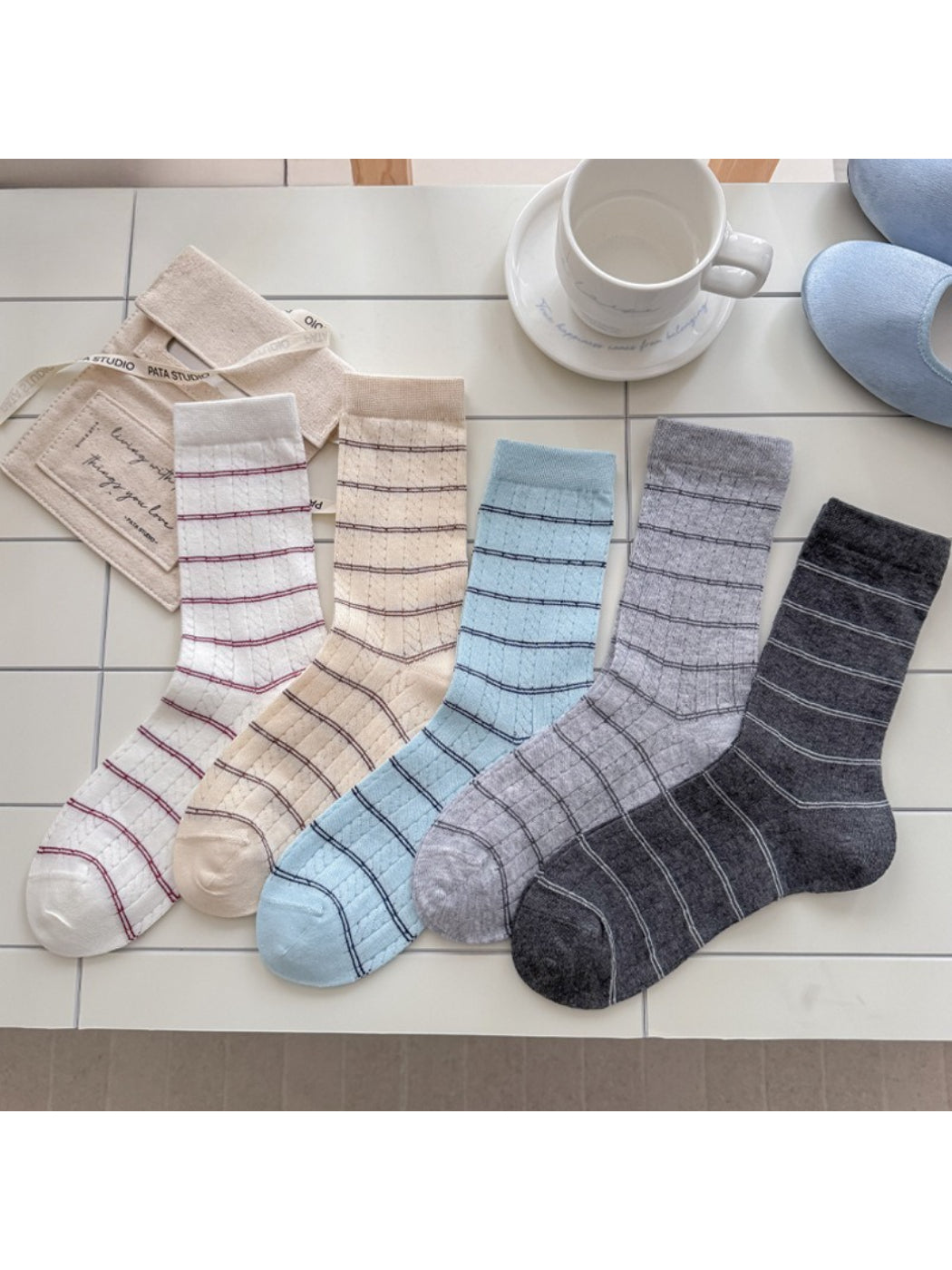 Rufia - Soft Touch Linear Crew Socks product image 1