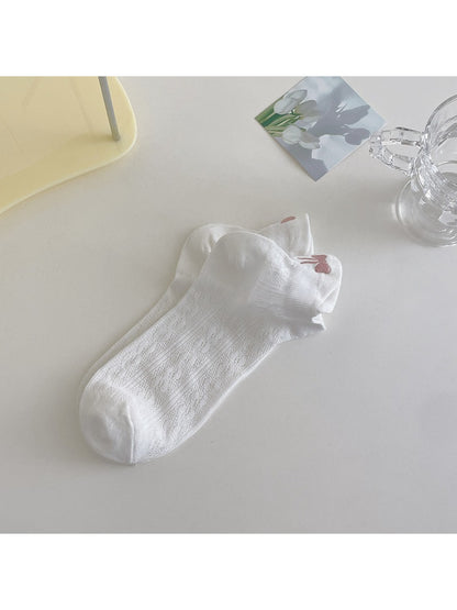 Rufia - Bow Pattern Lightweight Ankle Socks