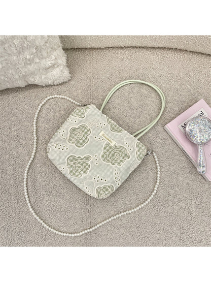 Cosbai - Embroidered Floral Mini Crossbody Bag