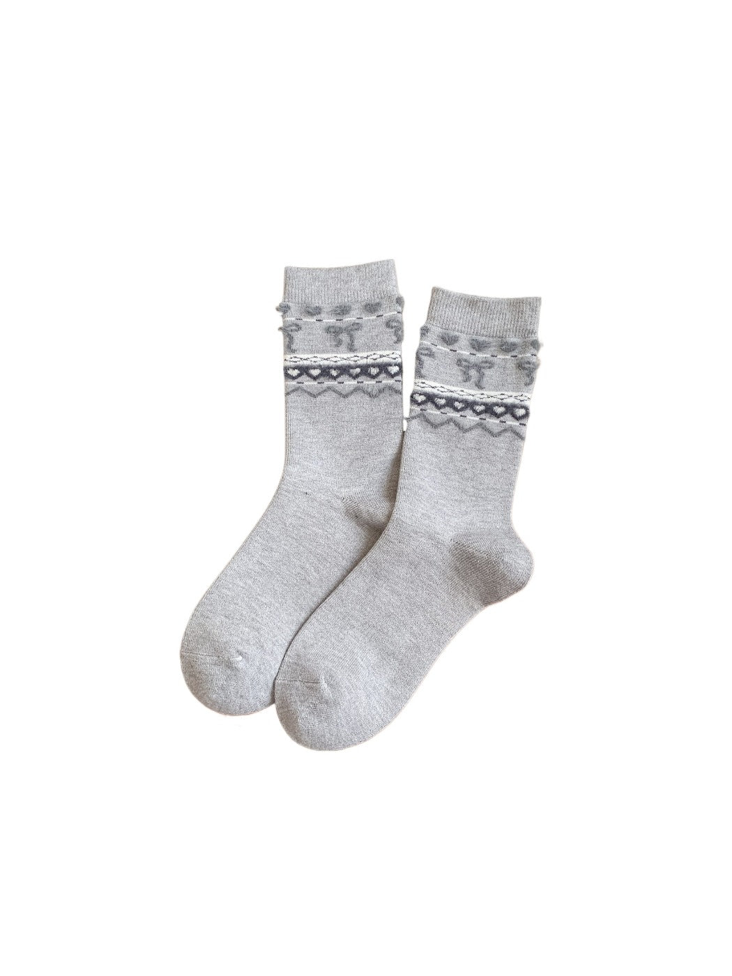 Rufia – Plush Socks with Puppy & Bow Print
