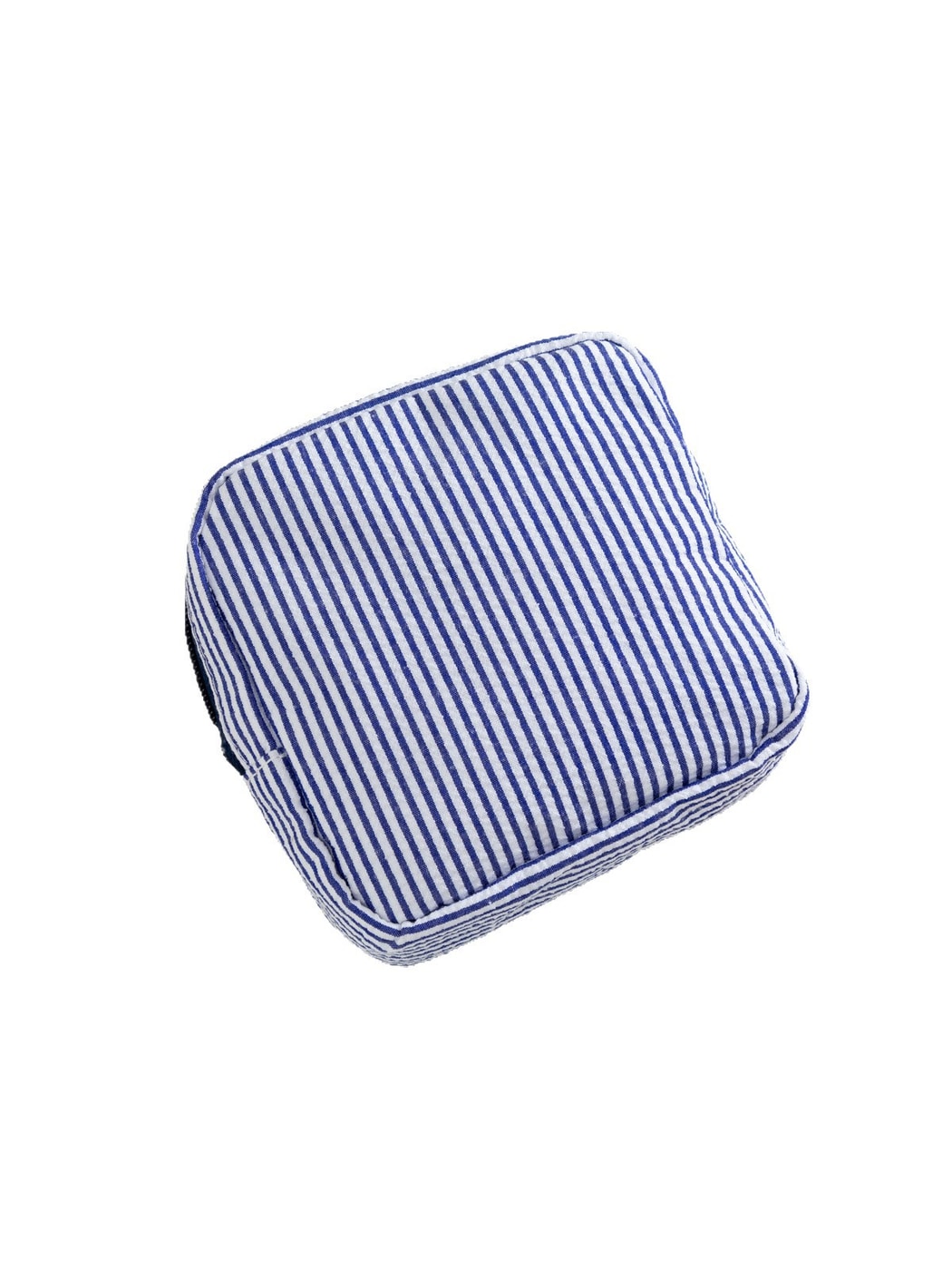 Cosbai - Pinstripes Zipper Cosmetic Organizer Bag