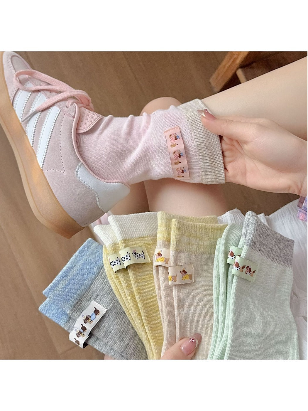 Rufia - Sweet Dog Label Mid-Calf Socks