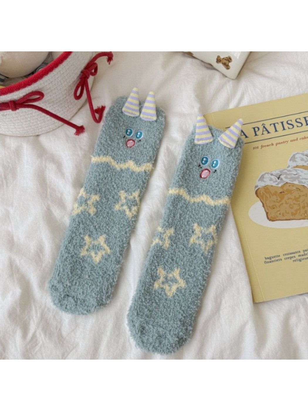 Rufia - Cartoon Star Monster Pattern Crew Socks
