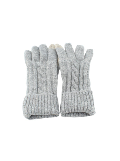 Haila - Round Top Knit Beanie Scarf Gloves Set