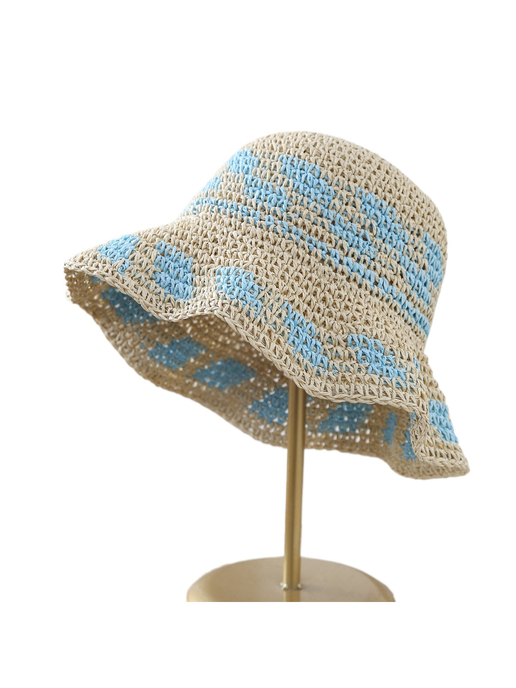 Haila - Contrast Stripe Knit Bucket Hat
