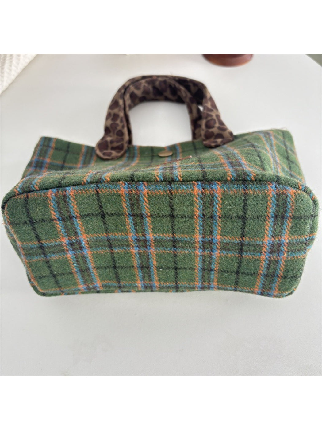 Cosbai - Cozy Plaid Small Everyday Tote