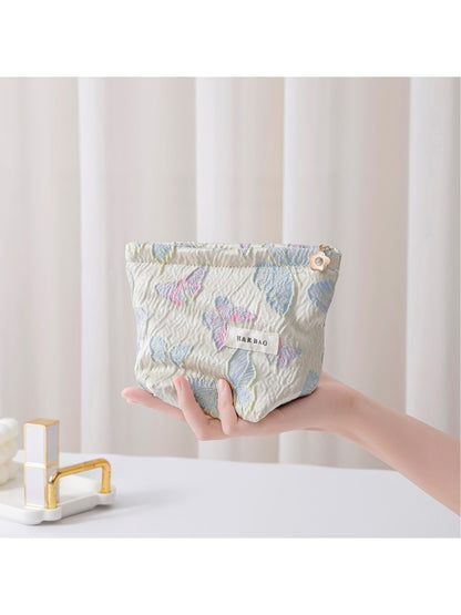 Cosbai - Butterfly Print Handheld Cosmetic Bag