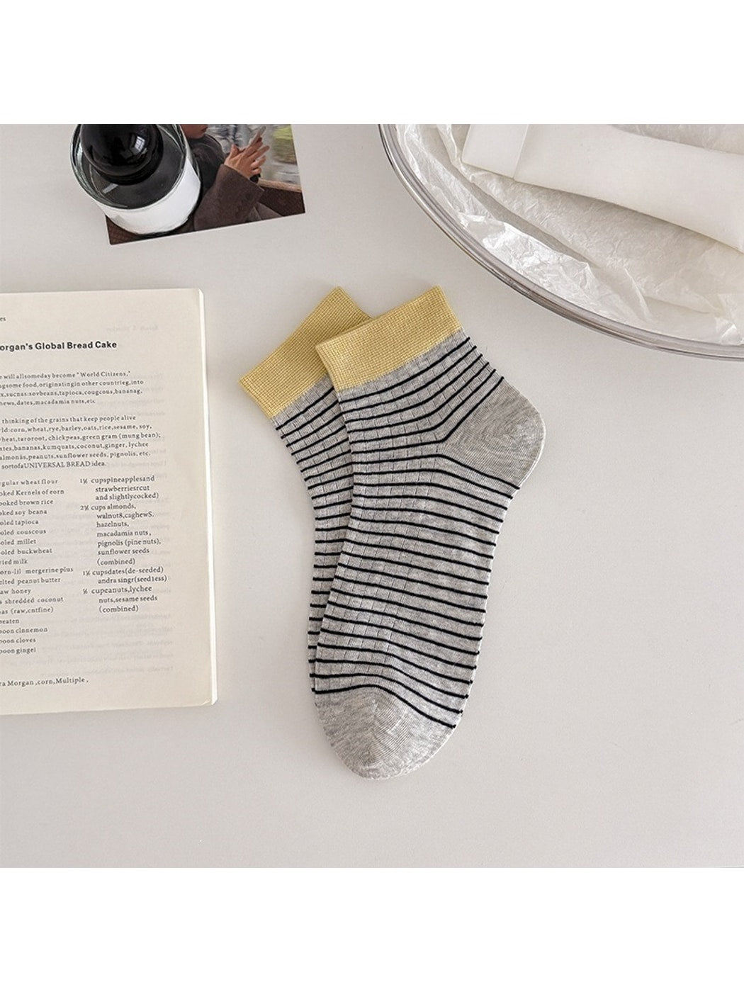 Rufia - Striped Colorblock Everyday Ankle Socks