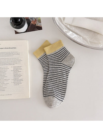 Rufia - Striped Colorblock Everyday Ankle Socks
