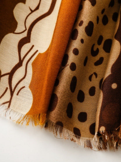 Scarvii - Autumn-Winter Irregular Polka Dot Print Scarf