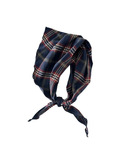 Scarvii - Vintage Plaid Triangle Scarf