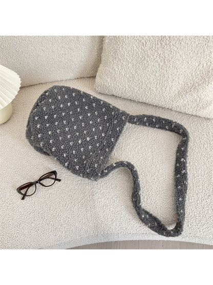 Cosbai – Soft Dot Pattern Shoulder Bag