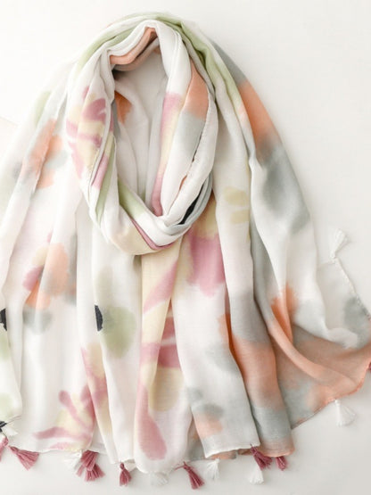 Scarvii - Elegant Floral Print Scarf & Shawl