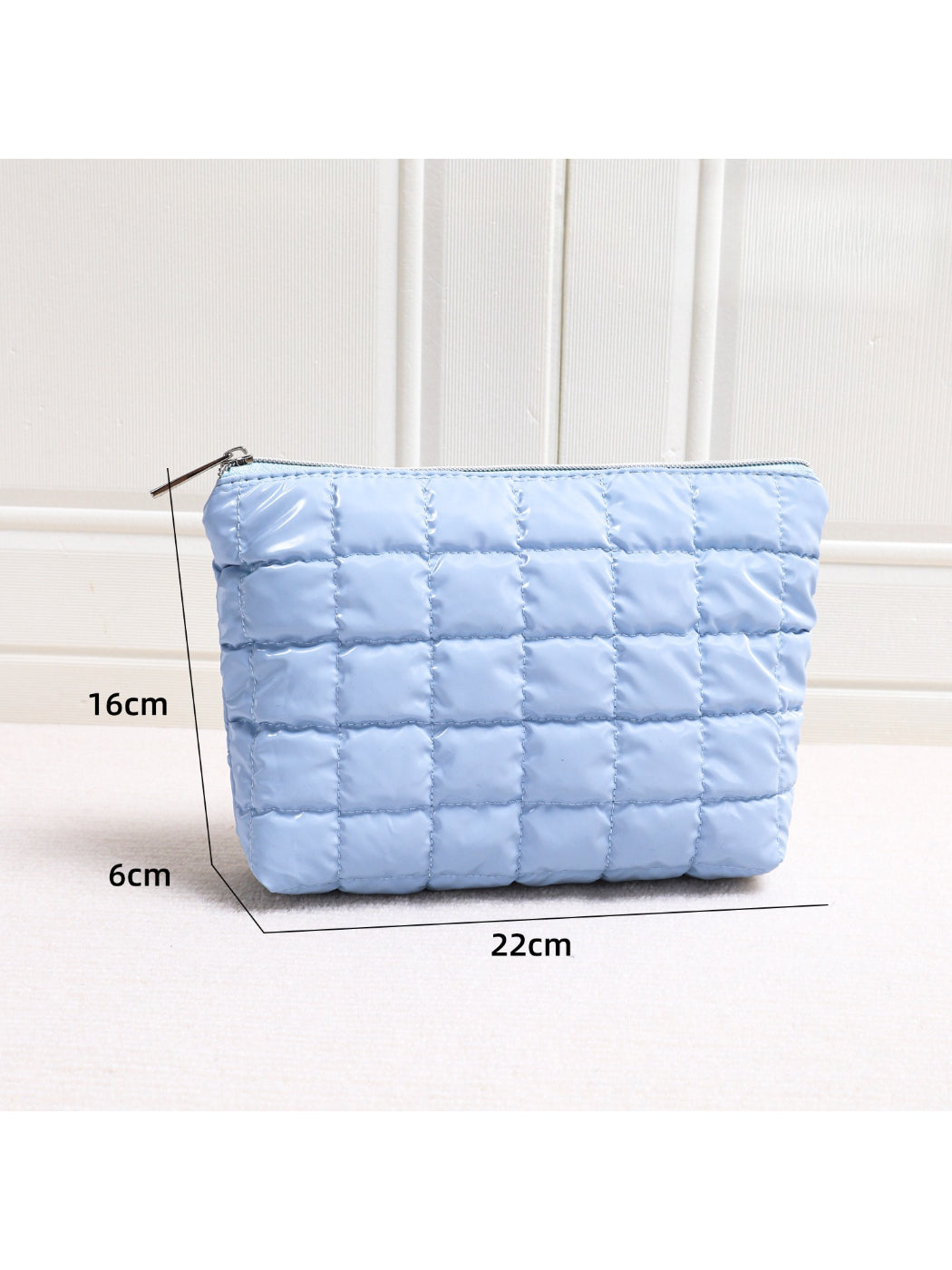 Cosbai - Square Quilted Makeup Cosmetic Pouch detail view 2