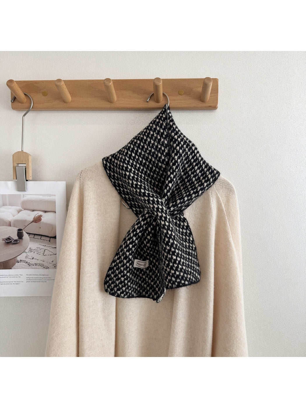 Scarvii - Fuzzy Textured Surface Narrow Scarf