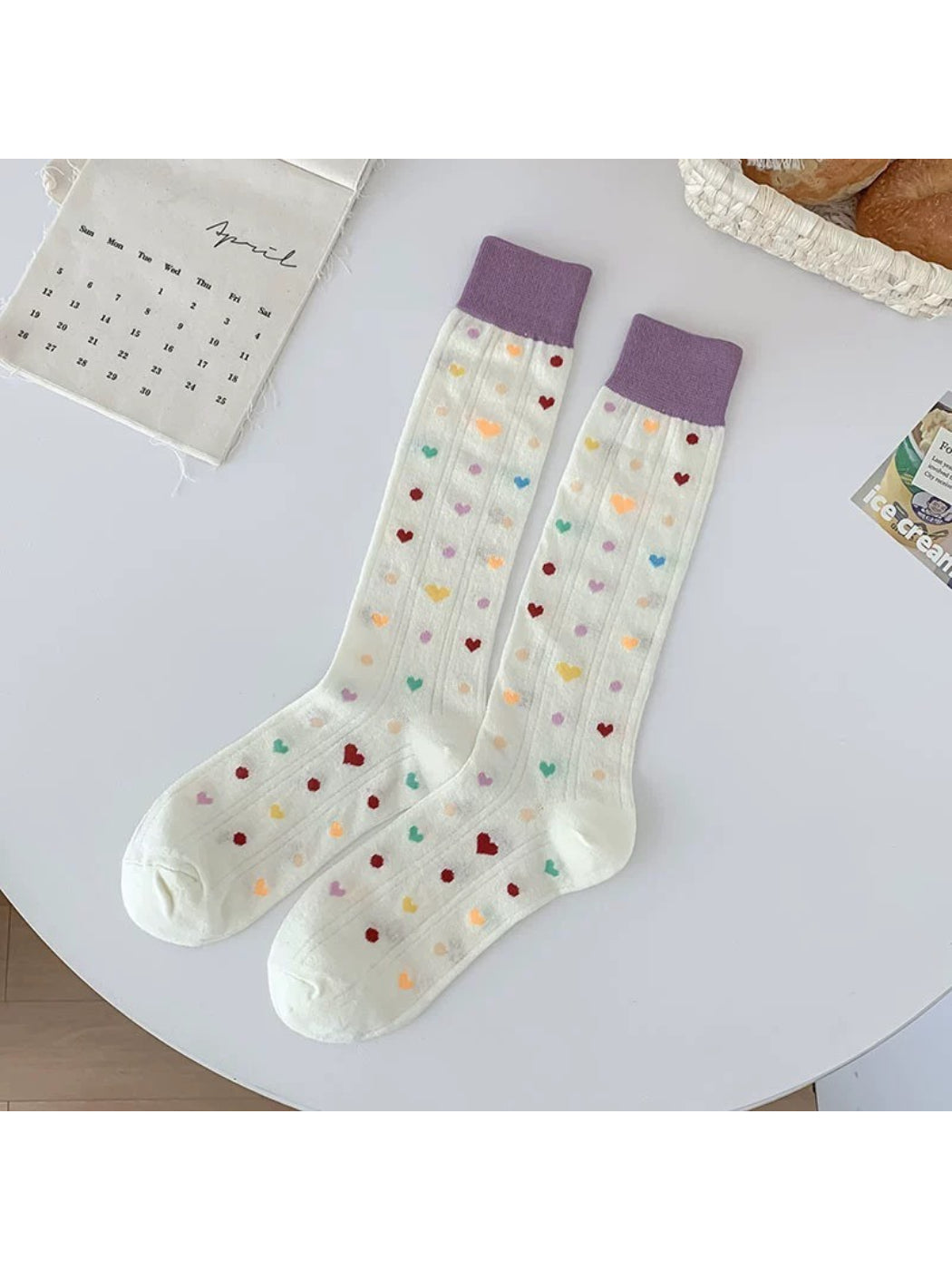 Rufia - Soft Heart Dot Crew Socks product image 4