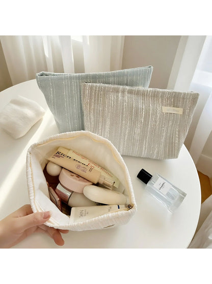 Cosbai Classic Daily Cosmetic Bag shown from a side angle highlighting its shape