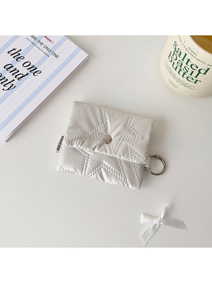 Cosbai - Quilted Star Stitch Chain Coin Pouch Bag