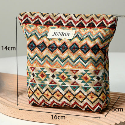 Cosbai - Boho Chic Clutch Makeup Bag With Zipper