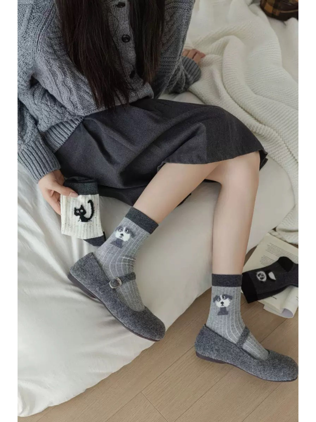 Rufia - Playful Pet Faces Crew Socks