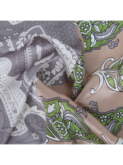 Scarvii - Multi-colored Smooth Finish Paisley Scarf