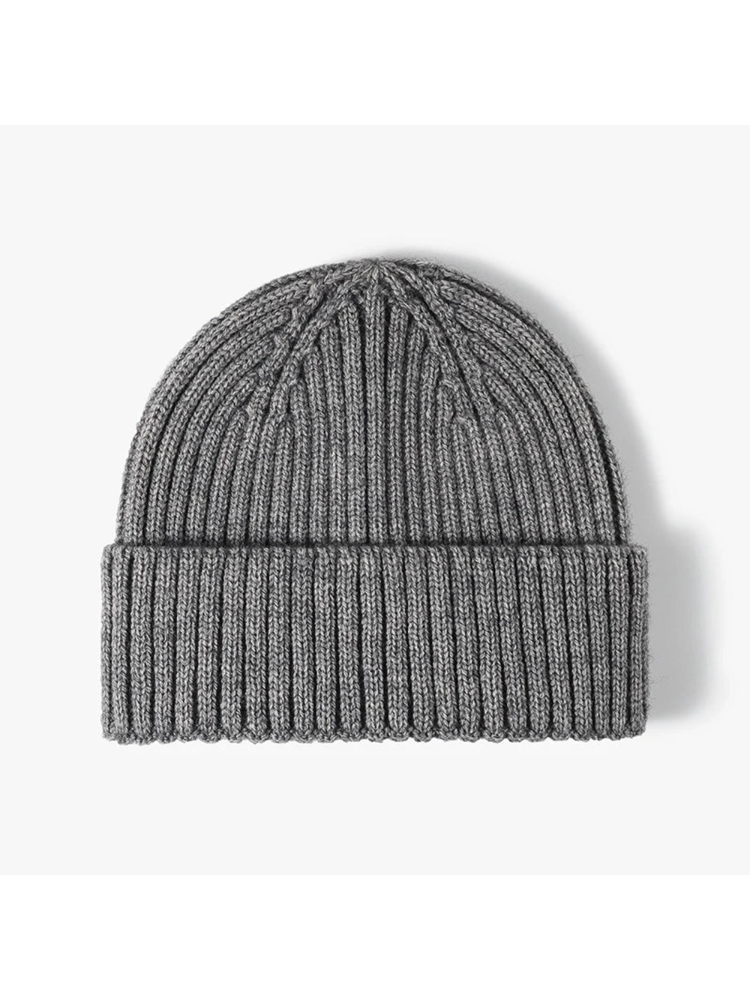Haila - Solid Ribbed Cuffed Knit Beanie